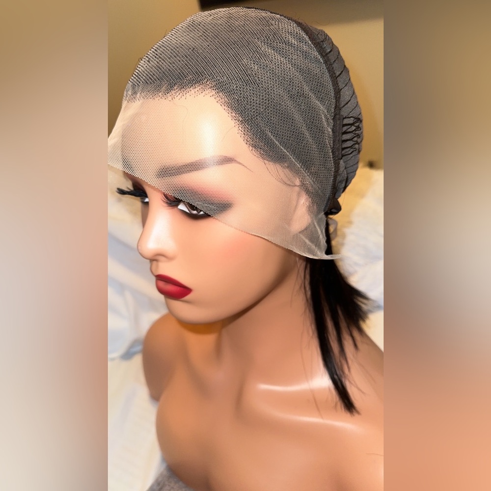 12” Human Hair Bob Wig - Picture 7 of 16